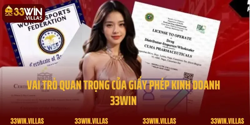 Vai trò quan trọng của giấy phép kinh doanh 33WIN
